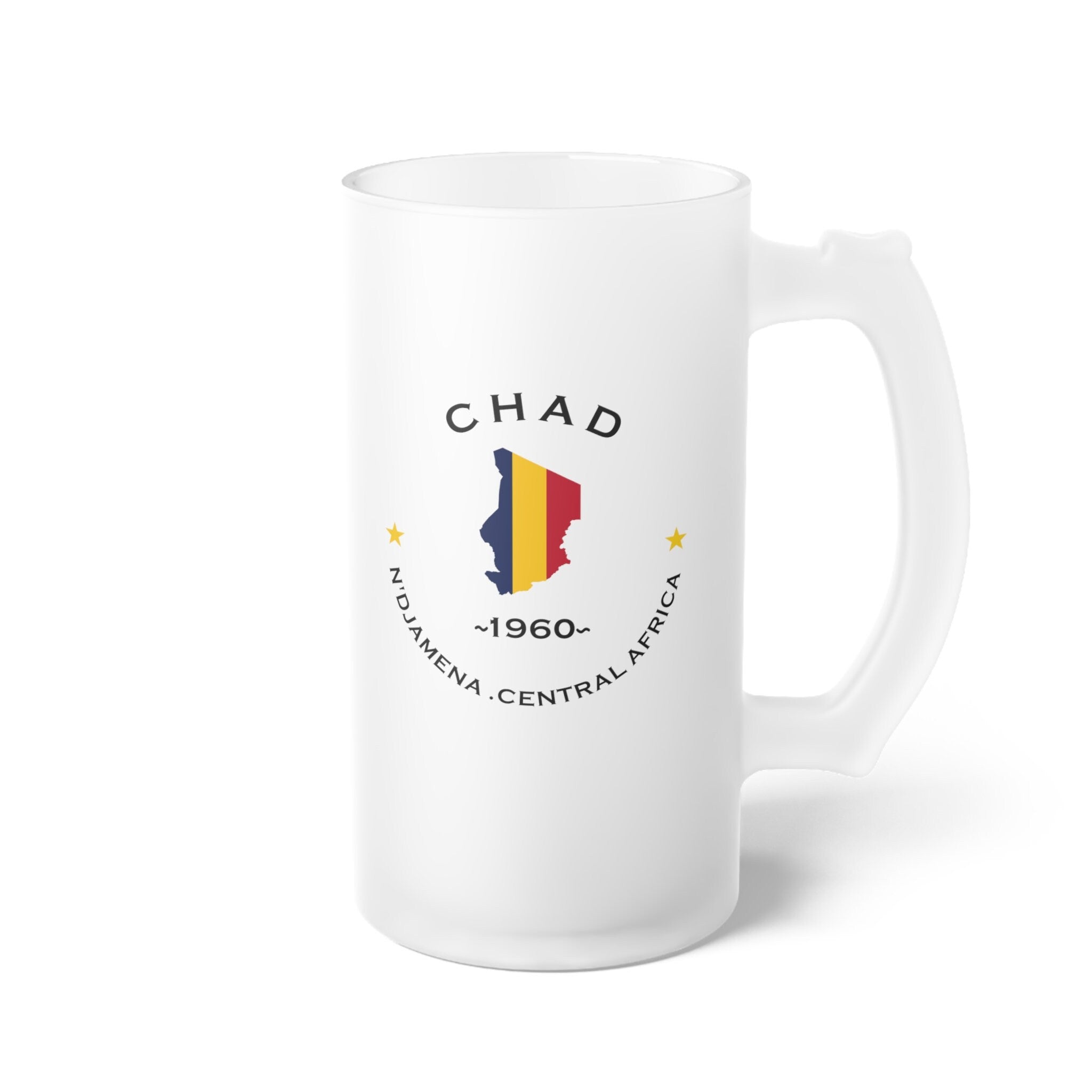 Chadian Frosted Glass Beer Mug